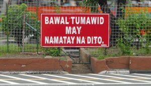 bawal tumawid sign|Road signs in the Philippines .